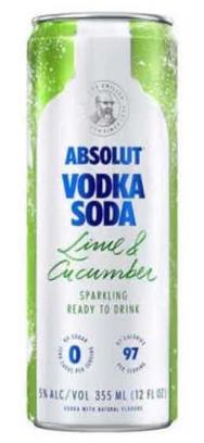 Absolut - Lime & Cucumber Vodka Soda (4 pack 12oz cans) (4 pack 12oz cans)